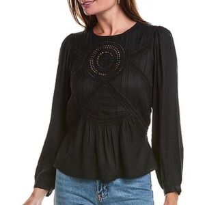 Joie Elegant Black Long Sleeve Blouse